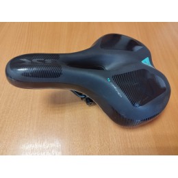 Седло COMIRON BEIJING C020, комфортное, чёрно+синее