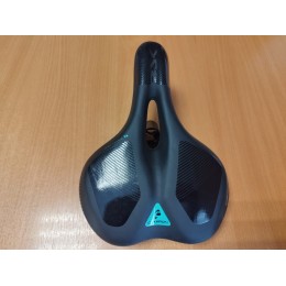 Седло COMIRON BEIJING C020, комфортное, чёрно+синее