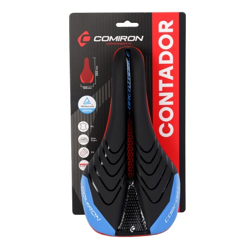 Седло COMIRON CONTADOR N773-B 255x135, черно-синее