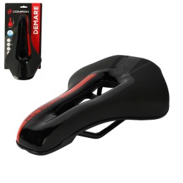 Седло COMIRON DEMARE M103-R 255x150, черно-красное