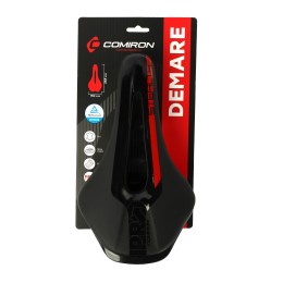 Седло COMIRON DEMARE M103-R 255x150, черно-красное