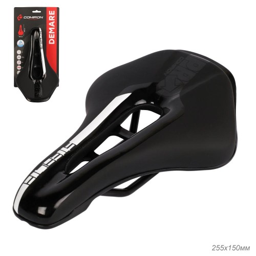 Седло COMIRON DEMARE M103-Wh 255x150, черно-белое