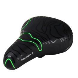 Седло детское COMIRON FIL N964G 235x155, чёрно-зеленое