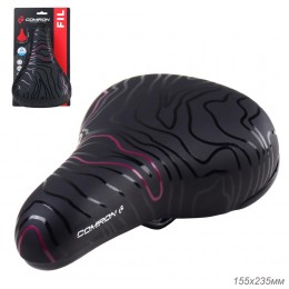 Седло детское COMIRON FIL N964P 235x155,  чёрно-розовое