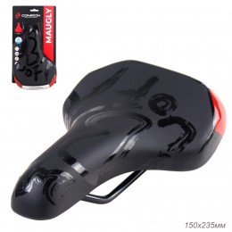 Седло детское COMIRON MAUGLY N940 235x150, чёрно-красно-серое