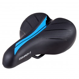 Седло детское COMIRON VALLY N942B 235x145, чёрное-синее