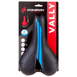 Седло детское COMIRON VALLY N942B 235x145, чёрное-синее