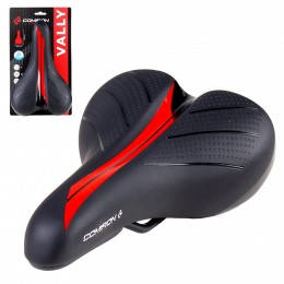 Седло детское COMIRON VALLY N942R 235x145, чёрно-красное