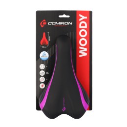 Седло детское COMIRON WOODY N966-P 235x135, черно-фиолетовое