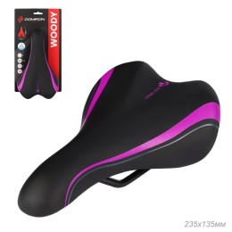 Седло детское COMIRON WOODY N966-P 235x135, черно-фиолетовое