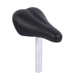 Седло детское COMIRON ZIPPER с подседельным штырем 25.4мм (для детского велосипеда, беговела), черное