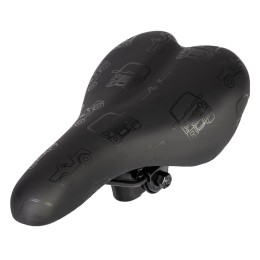 Седло детское STG YBT-K180F001, черное с машинками для 18-20"