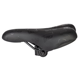Седло детское STG YBT-K180F001, черное с машинками для 18-20"