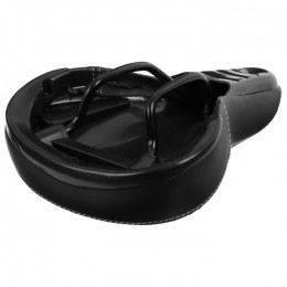 Седло Dream Bike, комфорт, цвет чёрный с белой отстрочкой