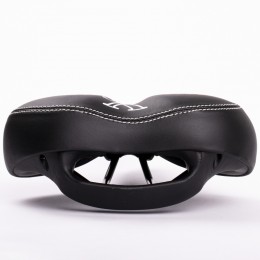 Седло комфортное, 250*200мм, с ручкой, черное, Vinca Sport