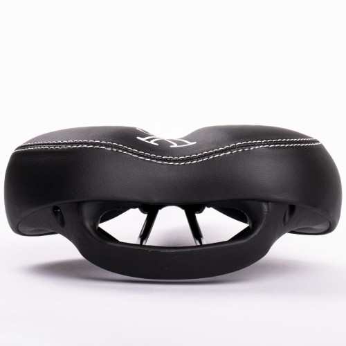 Седло комфортное, 250*200мм, с ручкой, черное, Vinca Sport