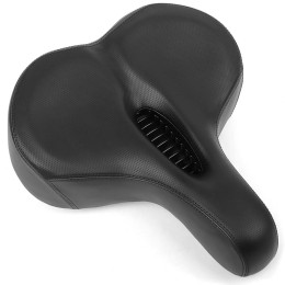 Седло комфортное большое, 300х270мм, с отверстием, черное, Vinca Sport