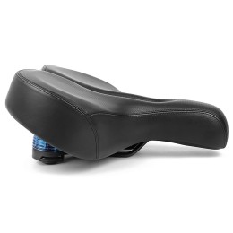 Седло комфортное большое, 300х270мм, с отверстием, черное, Vinca Sport