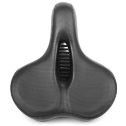 Седло комфортное большое, 300х270мм, с отверстием, черное, Vinca Sport