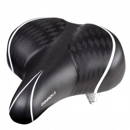Седло комфортное COMIRON BAKU N671DBW 260x220, черное