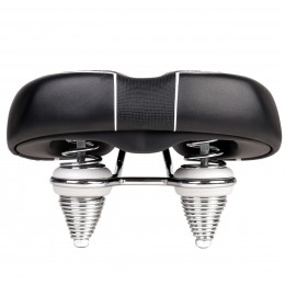 Седло комфортное COMIRON BAKU N671DBW 260x220, черное