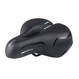 Седло комфортное COMIRON BERN N669A 255x210, чёрно-зелёное