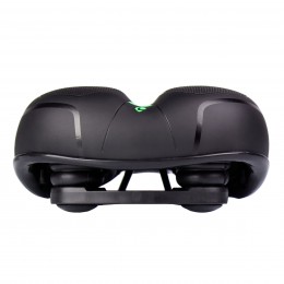Седло комфортное COMIRON BERN N669A 255x210, чёрно-зелёное