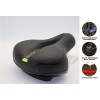 Седло комфортное COMIRON BERN N669A 255x210, чёрно+зелёное