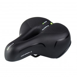 Седло комфортное COMIRON BERN N669A 255x210, чёрно-жёлтое