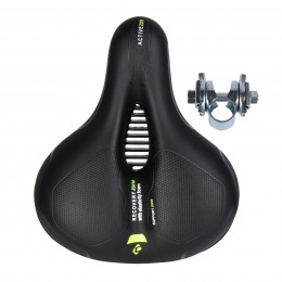 Седло комфортное COMIRON BERN N669A 255x210, чёрно-жёлтое