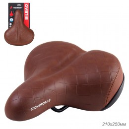 Седло комфортное COMIRON BILBAO C055 250x210 мм, цвет браун
