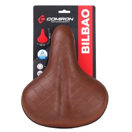 Седло комфортное COMIRON BILBAO C055 250x210 мм, цвет браун