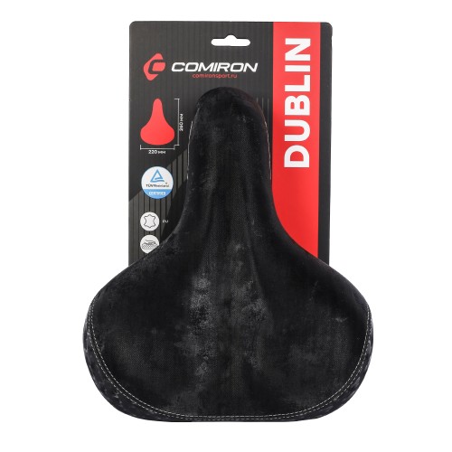 Седло комфортное COMIRON DUBLIN C106-Bl 260x220, черное