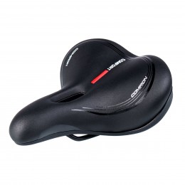 Седло комфортное COMIRON MADRID C034 250x210, чёрно-красное