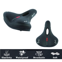 Седло комфортное COMIRON MADRID C034 250x210, чёрно-синее