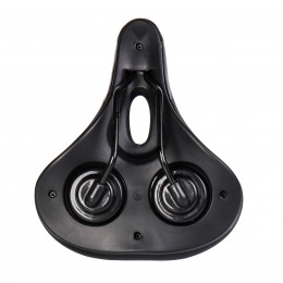 Седло комфортное COMIRON MADRID C034 250x210, чёрный/зелёный