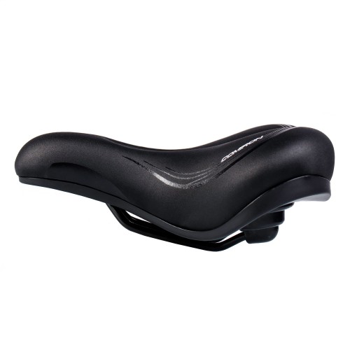Седло комфортное COMIRON MADRID C034 250x210, чёрный/зелёный