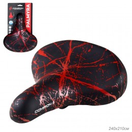 Седло комфортное COMIRON PALMYRA C098R 240x210, чёрно-красное