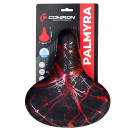 Седло комфортное COMIRON PALMYRA C098R 240x210, чёрно-красное