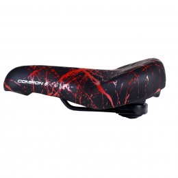 Седло комфортное COMIRON PALMYRA C098R 240x210, чёрно-красное