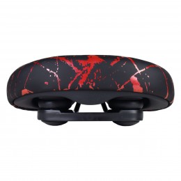 Седло комфортное COMIRON PALMYRA C098R 240x210, чёрно-красное