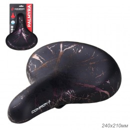 Седло комфортное COMIRON PALMYRA C098V 240x210, чёрно-фиолетовое