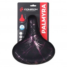 Седло комфортное COMIRON PALMYRA C098V 240x210, чёрно-фиолетовое
