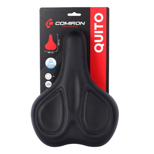Седло комфортное COMIRON QUITO C107-Bl 270x195, черное