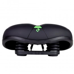 Седло комфортное COMIRON TOKYO C012 265x220, чёрно-зелёное