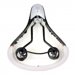 Седло комфортное Krypton HAY-AZ-088, черное с коричневой вставкой