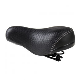 Седло комфортное KRYPTON KRPT-133-2A, размер: 275x230мм, черное с плетением