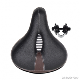 Седло комфортное KRYPTON KRPT-133A, размер: 275x230 мм, черно-коричневое