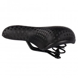Седло комфортное KRYPTON KRPT-153-N841D, размер: 255x210 мм, черное голографическое