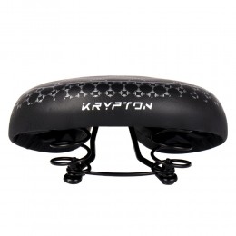 Седло комфортное KRYPTON KRPT-80-019C, размер: 240x205 мм, черно-белое с цветочками